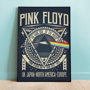 Affiche de la tournée Pink Floyd Dark Side of the Moon, décoration d'intérieur, décoration murale, affiche de musique, affiche de musique rock, affiche numérique, art mural musique