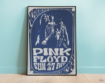 Pink Floyd Mothers Club Erdington Gig Concert Poster, Home Decor, Wall Decor, Music Poster, Rock Music Poster, Music Wall Art Deco