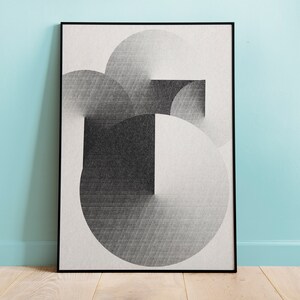 Bauhaus Exhibition Poster: Black and White Geometric Print