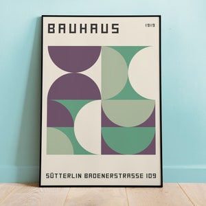Bauhaus Exhibition Poster: Abstract Geometric Wall Art