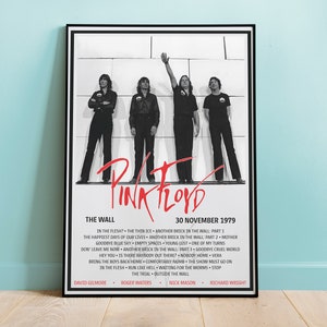 Póster del álbum The Wall de Pink Floyd de 1979, decoración del hogar, decoración de pared, póster de música, póster de música rock, póster digital, art déco de pared musical