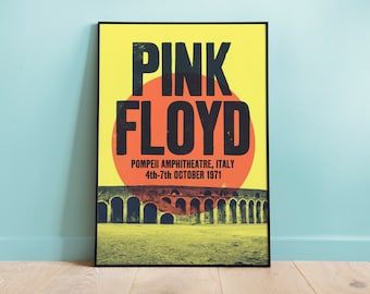 Pink Floyd Italy Concert Poster, Vintage Poster, Gig Poster, Vintage Music Poster, Wall Art, Home Decor, Vintage Concert