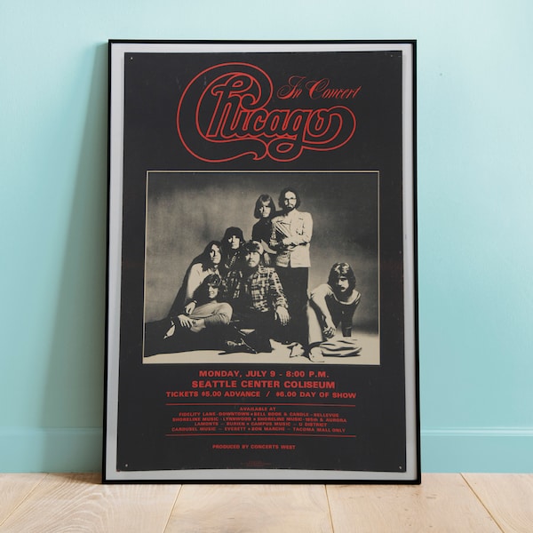 Vintage Band Poster Wall Art Etsy