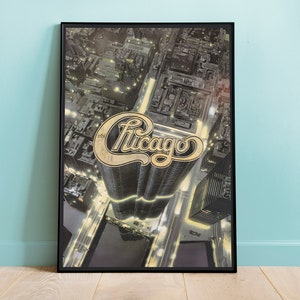 Póster del álbum Chicago XIII de la banda de Chicago, arte de pared vintage, póster de música retro, arte de pared, réplica de póster de concierto, idea de decoración del hogar