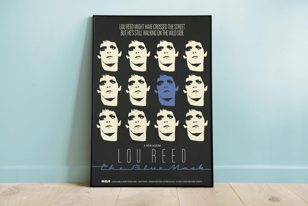 Blue Mask Reed Lou Reed the Blue Mask Vintage Poster Print – Classic Rock Wall Art ...