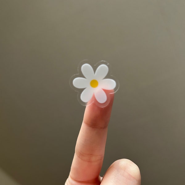 Small White Daisy Stickers Etsy