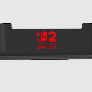 Switch 2 Horizontal Dock – Compact Nintendo Stand NS2 with Custom Logo – Mod-Friendly Eco Plastic Console Base