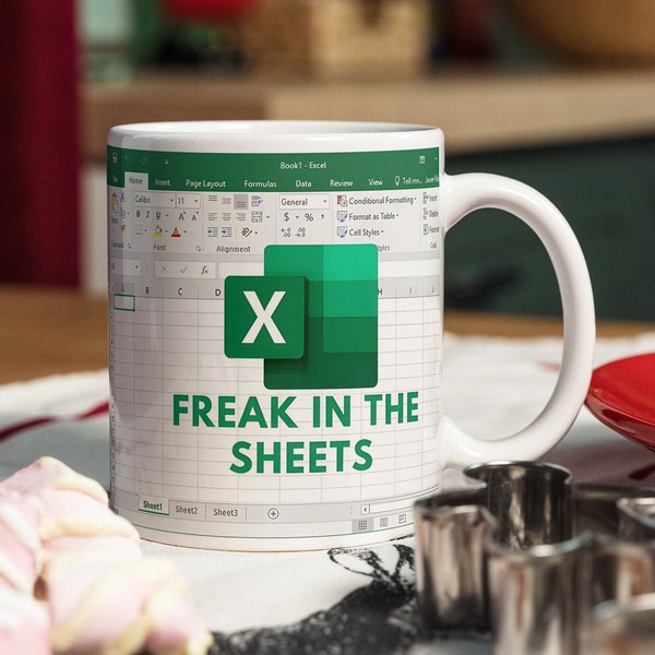 Freak In The Sheets Mug Excel Mug Excel Gifts Accountant Gift 21st 30th Birthday Gift For Her Roommate Gift Valentines Gift For Her and Him