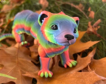 Uroczy, przegubowy, elastyczny, fretka, zabawka Fidget Toy Desk Buddy