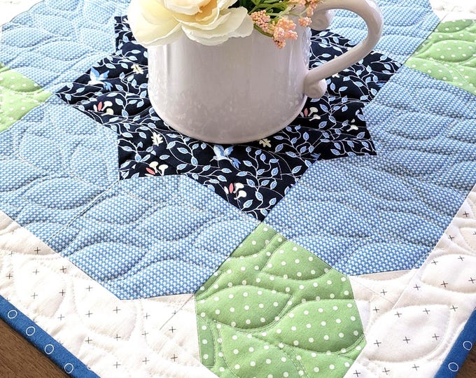 Floral Table Topper, Quilted Table Topper, Fall Table Topper, Cute ...