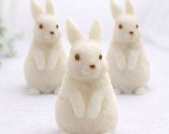 Set of 3 Goat Milk Bunny Soaps, Baby Shower Party Favors, Lemongrass Scent