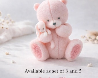 Baby Shower Favor Teddy Bear Soap, Party Favor Gift, Goat Milk Soap, Baby Shower Gift, Small Gift Idea, Handmade Soap