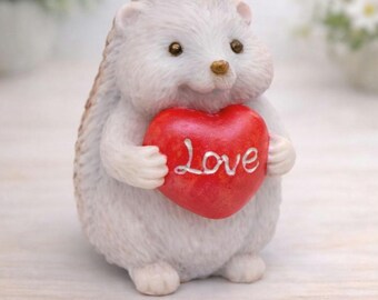 Hedgehog Goat Milk Soap with Heart, Cute Animal Soap, Kids Bath Soap, Woodland Gift, Baby Shower Favor