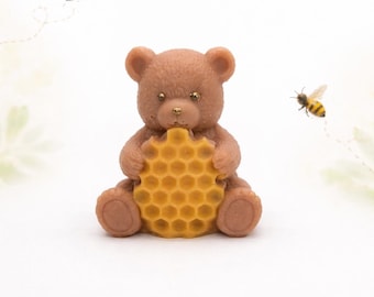 Teddy Bear Goat Milk Soap, Cute Bear Soap, Kids Bath Soap, Baby Shower Favor, Woodland Nursery Gift