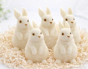 Set of 5 Goat Milk Bunny Soaps, Baby Shower Party Favors