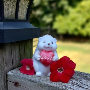 Handmade Hedgehog soap with heart- Cute Animal bar soap, woodland gift, bath decor