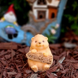 Handmade Hedgehog Soap with Welcome Sign: Goat Milk Bar Soap