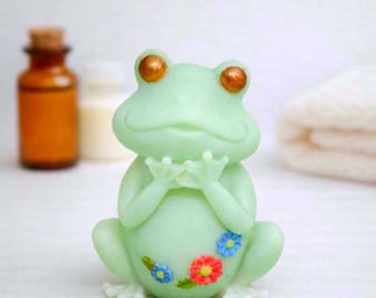 Frog Goat Milk Soap, Cute Frog Soap for Kids, Kids Bath Soap, Animal Soap Gift, Fun Handmade Soap