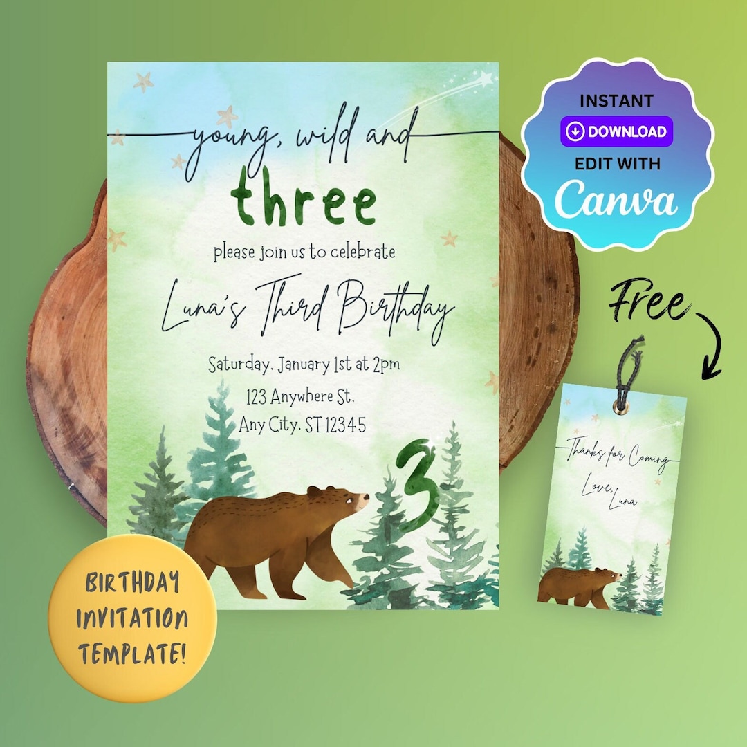 Printable Birthday Invitation, Digital/editable Birthday Invitation ...
