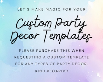 Decoración de fiesta personalizada