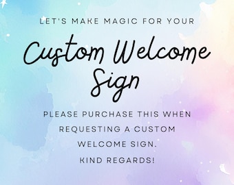 Letrero de bienvenida personalizado