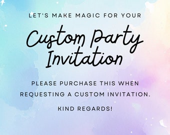 Invitación de fiesta personalizada