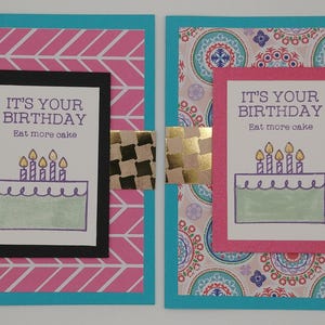 Cartes de voeux d'anniversaire faites main