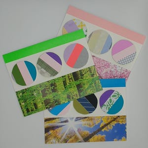 Cartes de voeux faites main sur le thème des arbres