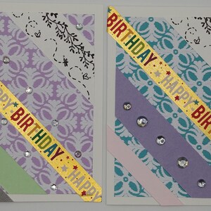 Cartes de voeux faites main de feuille d'or de joyeux anniversaire