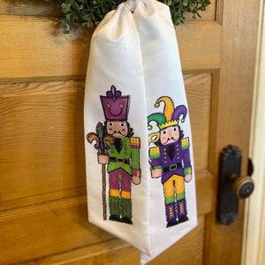 Mardi Gras Nutcracker Jester Wreath Sash