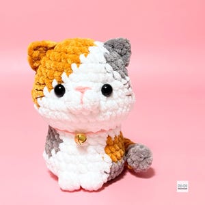 Calico Cat Crochet Pattern – No-Sew Amigurumi Kitten Plushie, Beginner-Friendly PDF
