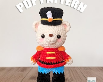 Nussknacker Bär Häkelanleitung Weihnachtsfeiertage Amigurumi Anleitung PDF