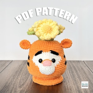 Schema all'uncinetto per Tigro - Tigre Amigurumi con Margherita - Download digitale PDF