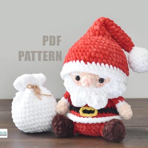 Jultomten Virkmönster - Amigurumi Julplysch - Nybörjar DIY PDF Leksak - Julpyssel Handledning