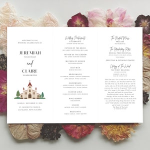 Catholic Wedding Program Template, Catholic Wedding Program, Church Program, Wedding Program, Wedding Program Template, Wedding Of Service