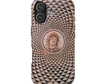 Mythological Gorgon Medusa Ancient Mosaic Tough Phone Case - Saturnalia Christmas Gift, Teacher Present, iPhone, Samsung, Holiday