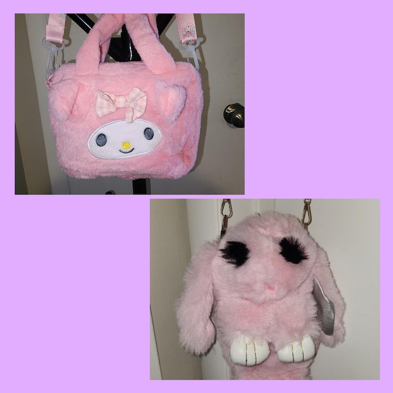 Cute Hello Kitty Pink Purse or Pink Bunny Purse/Backpack/Handbag image 1