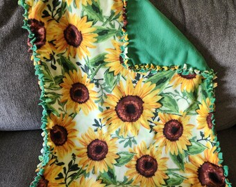 Sunflower Fleece Blanket For Baby/Pets