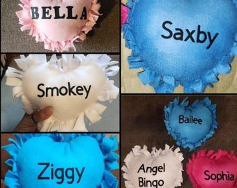 Personalized Heart Shaped Fleece Pillow