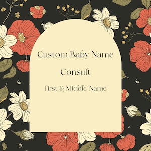 Custom Infant Name Consultation, Baby Names, Custom Baby Name Help, Baby Name Consult, Baby Boy, Baby Girl, Baby Shower Gift, Pregnancy Gift