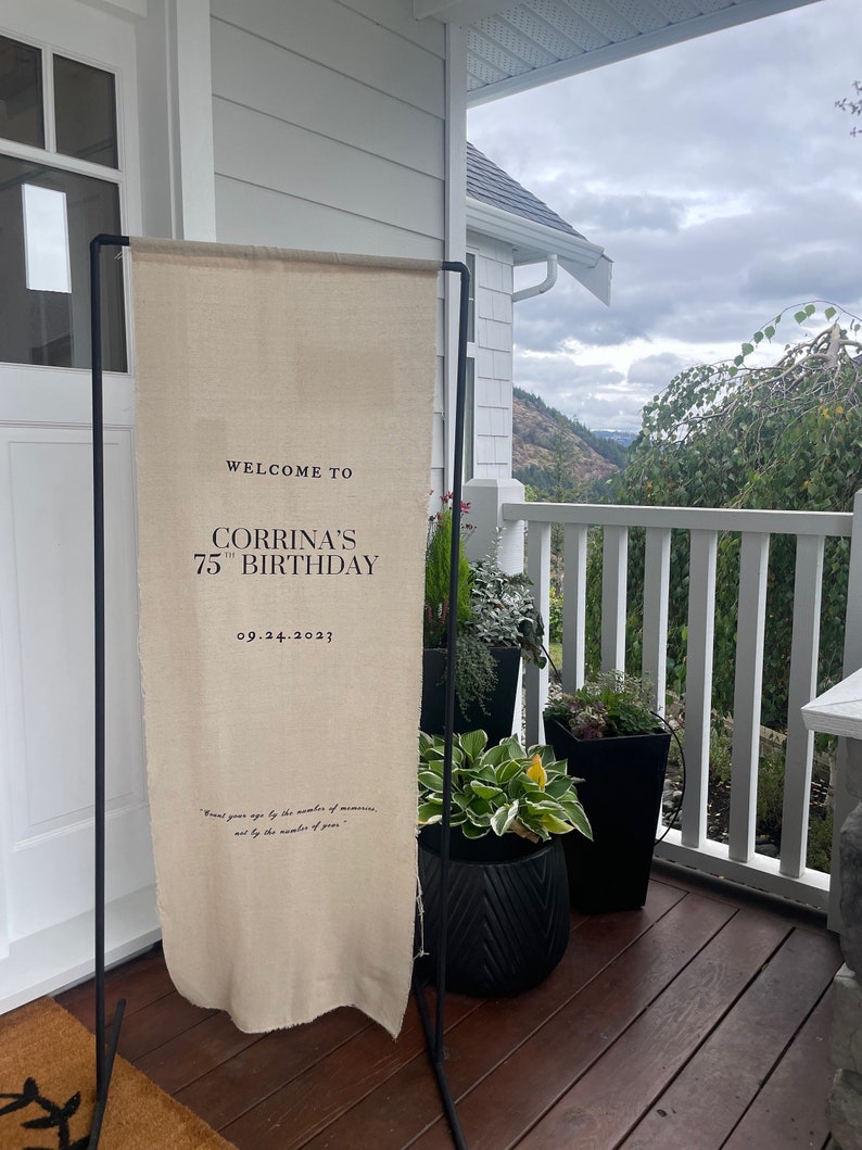 Custom Fabric Sign Etsy