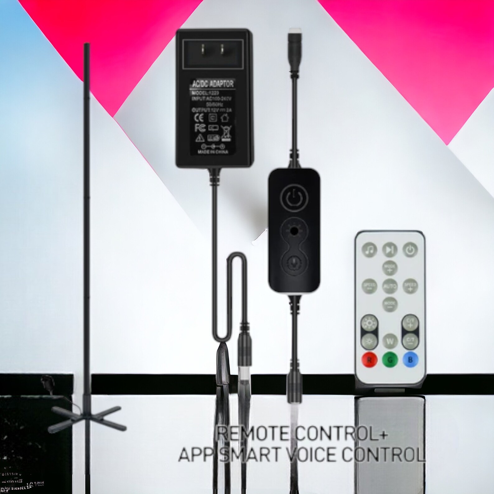 180CM RGBIC LED Floor Lamp Smart and Controlled via APP or Remote ...