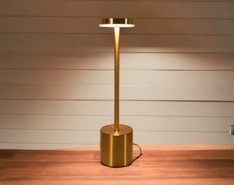 LED Rechargeable Touch Metal Table Lamp Three Colors Bedside Creative Ambient Light Bar Outdoor Decoration Night Light