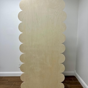 Scalloped Wood, Backdrop Wall, Party Display, Photo Backdrop, Baby Shower, Event Decor with Scallop Edge Detail, Collapsible Backdrop