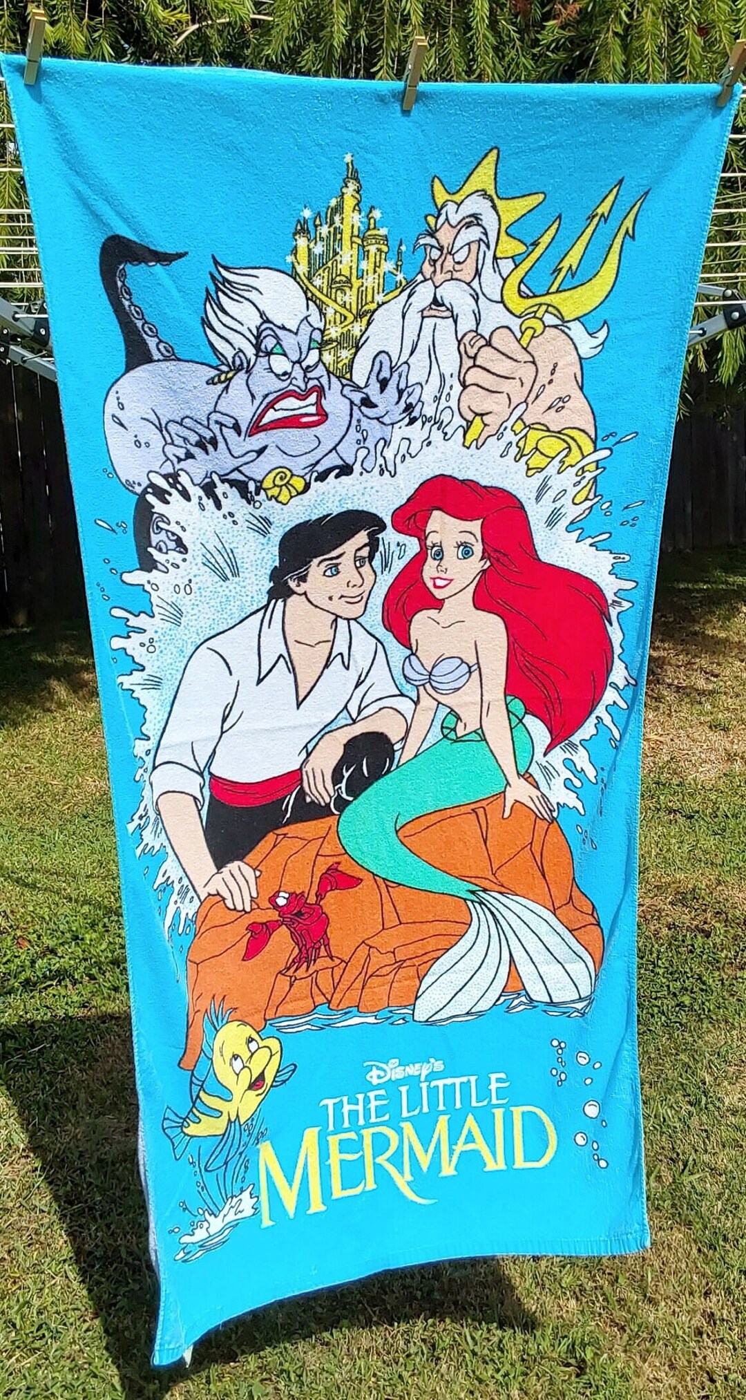 Vintage Disney™ the Little Mermaid Beach Towel Etsy