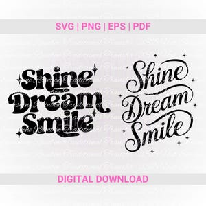 Kpop Shine Dream Smile | Bts-svg | BTS-stickersticker | Vector gesneden bestanden | Kpop Bts-svg | Bts-illustraties | Sublimatie png-bestand | Afdrukbaar