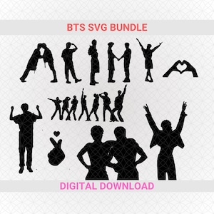 Bangtan Armee geschnitten Datei | SVG Bundle | Kpop Aufkleber | Vektorschnitt-Dateien für Cricut & Silhouette | Kpop Datei | Kpop Clip Art | Druckbar