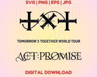 TXT Tomorrow X Together SVG Png Jpg Eps | Txt Svg | Txt Act Promise | Txt Decal | Tubatu | MOA Sticker | Kpop Svg | Txt Clip Art | Printable