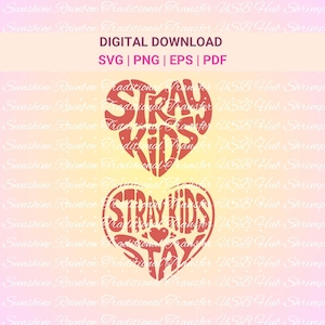 Stray Kids Heart SVG Bundle: SKZ Concert Merch (Digital Download)