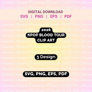 Kpop Blood Tour Svg Png Bundle, Enha T-shirt Sticker Decal, Kpop Merch for Engene, Vector File, Clipart